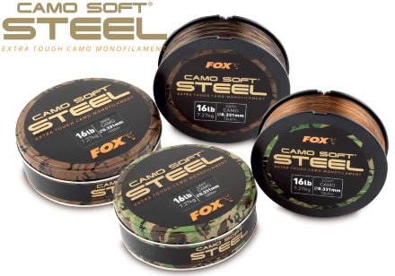 Леска Fox Camo Soft® Steel 16lb/7.27kg 0.331mm