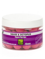Бойлы Rod Hutchinson Fluoro Pop Ups Squid Octopus with Amino Blend Swan Mussell 15mm