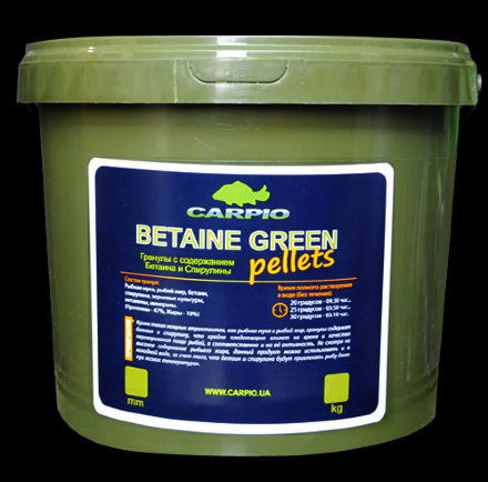 Пеллетс Carpio Betaine Green Pellets 4,5 мм 25 кг