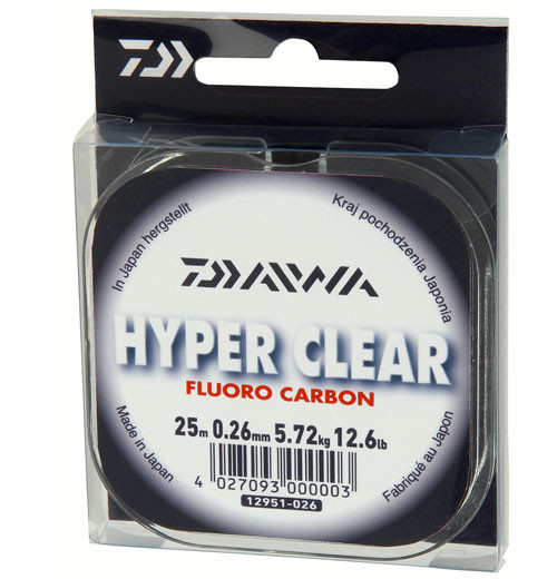 Флюорокарбоновая леска Daiwa Hyper Clear FC 0,20mm 3,60kg 25m
