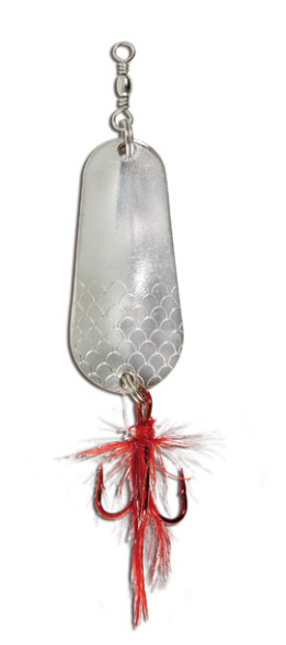 Блесна-колебалка Lineaeffe Catfish 30гр 6,5см с оперением Silver