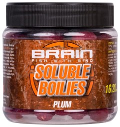 Бойлы Brain Hookable Plum (Слива) Soluble 250 g, 16/20 mm