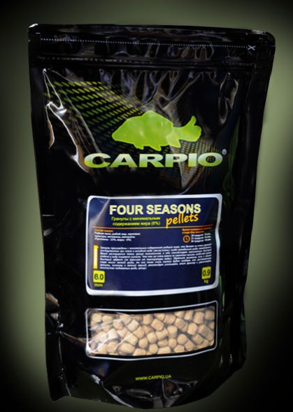 Пеллетс Carpio Four Seasons Pellets 6 мм 900 гр