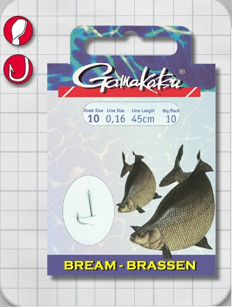 Крючок с поводком Gamakatsu BKS-1810B Bream Feeder Bronze 012